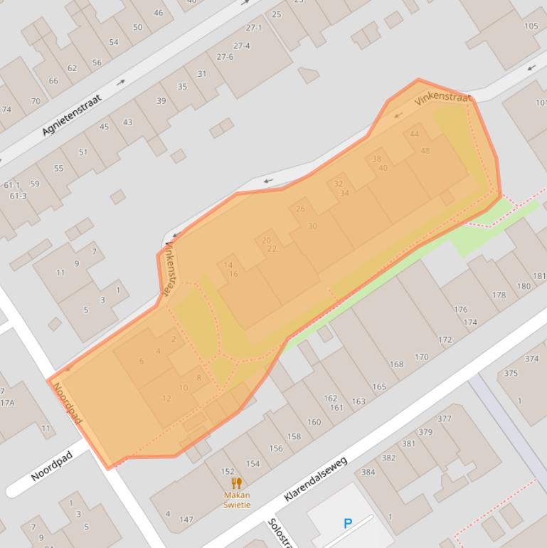 Kaart van postcodegebied 6822JA.