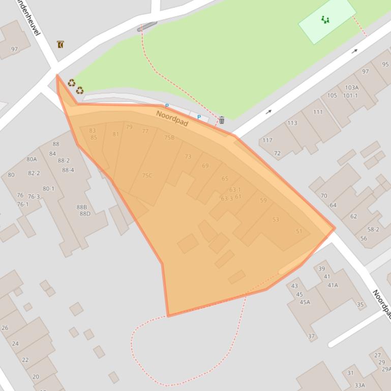 Kaart van postcodegebied 6822JG.