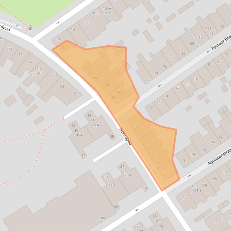 Kaart van postcodegebied 6822JJ.