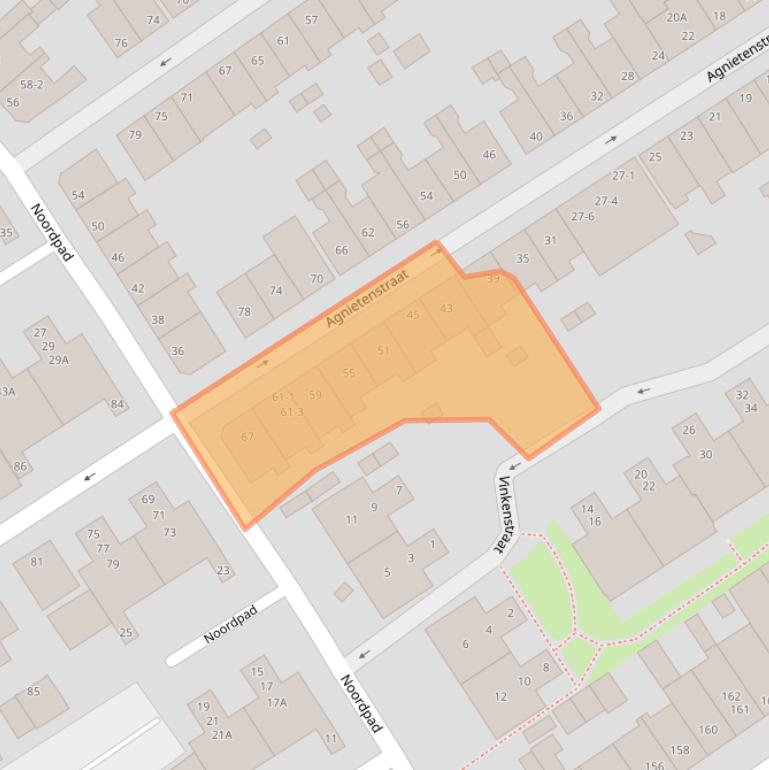 Kaart van postcodegebied 6822JL.