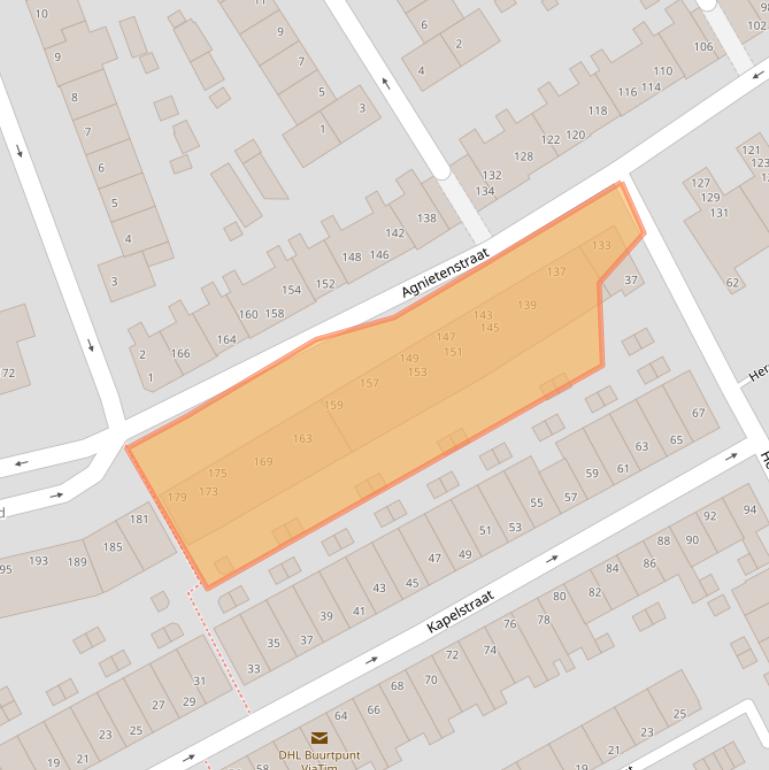 Kaart van postcodegebied 6822JN.