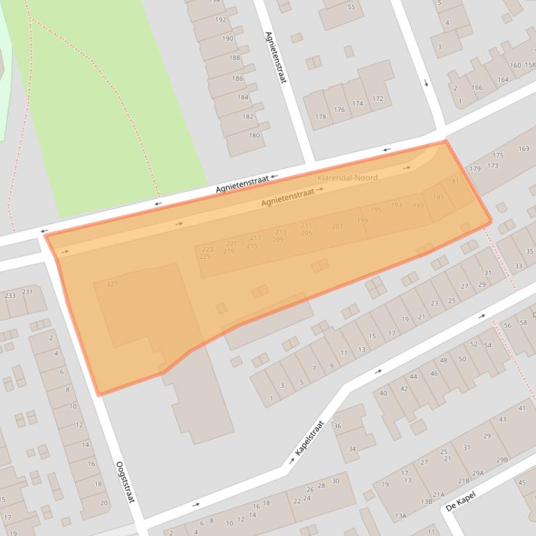 Kaart van postcodegebied 6822JP.