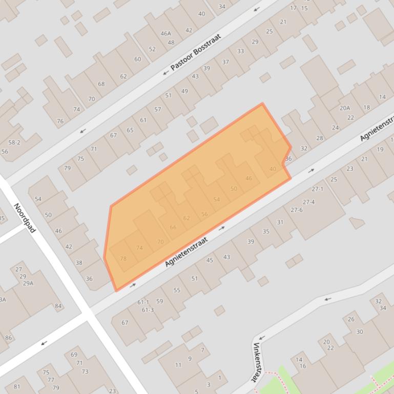 Kaart van postcodegebied 6822JV.