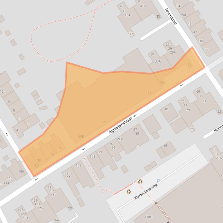 Kaart van postcodegebied 6822JW.