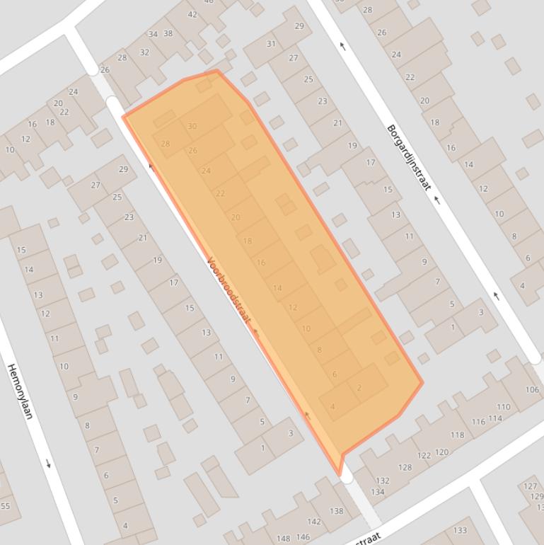 Kaart van postcodegebied 6822KD.