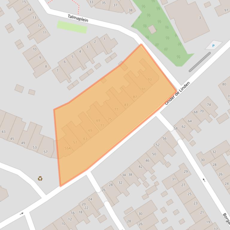 Kaart van postcodegebied 6822KJ.