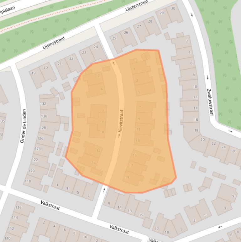 Kaart van postcodegebied 6822LA.
