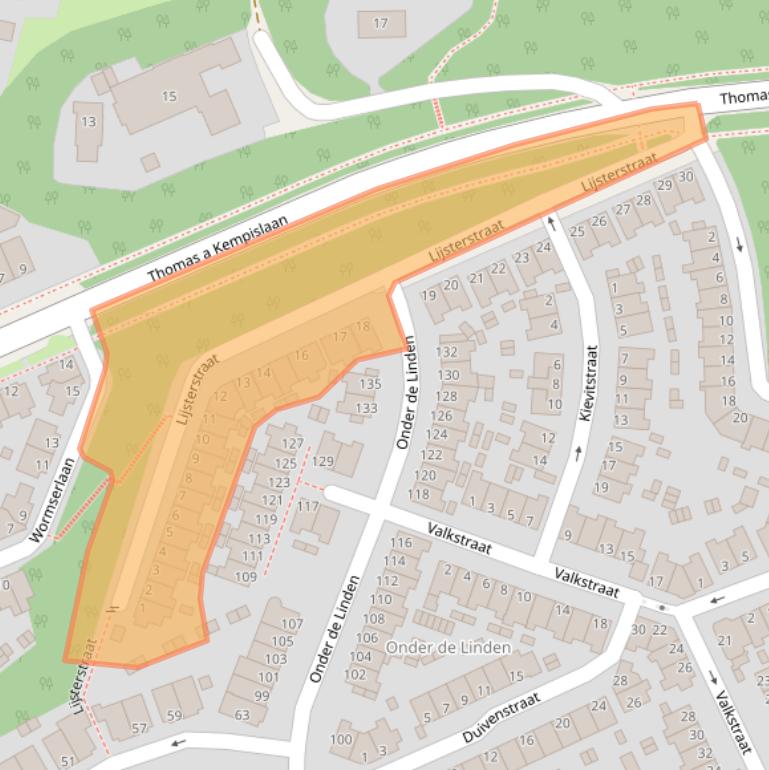 Kaart van postcodegebied 6822LB.