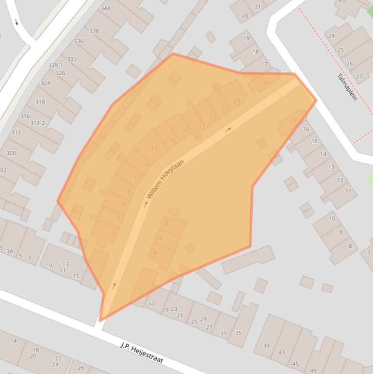 Kaart van postcodegebied 6822LJ.