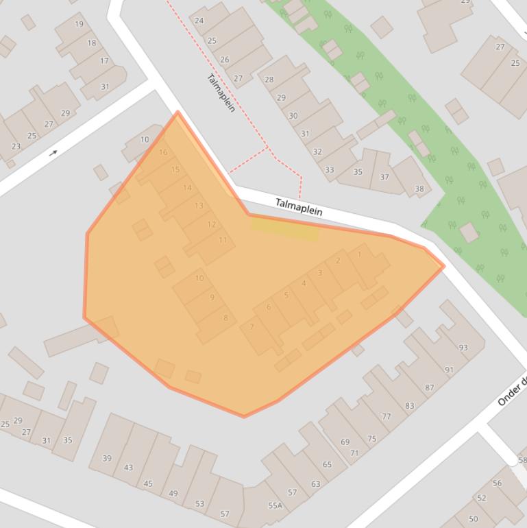 Kaart van postcodegebied 6822LK.
