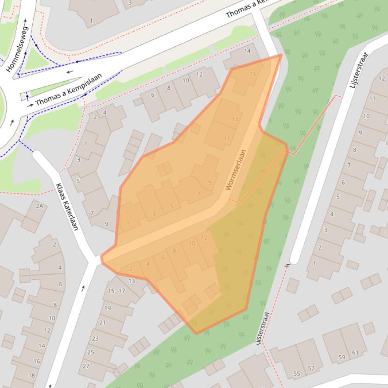 Kaart van postcodegebied 6822LP.