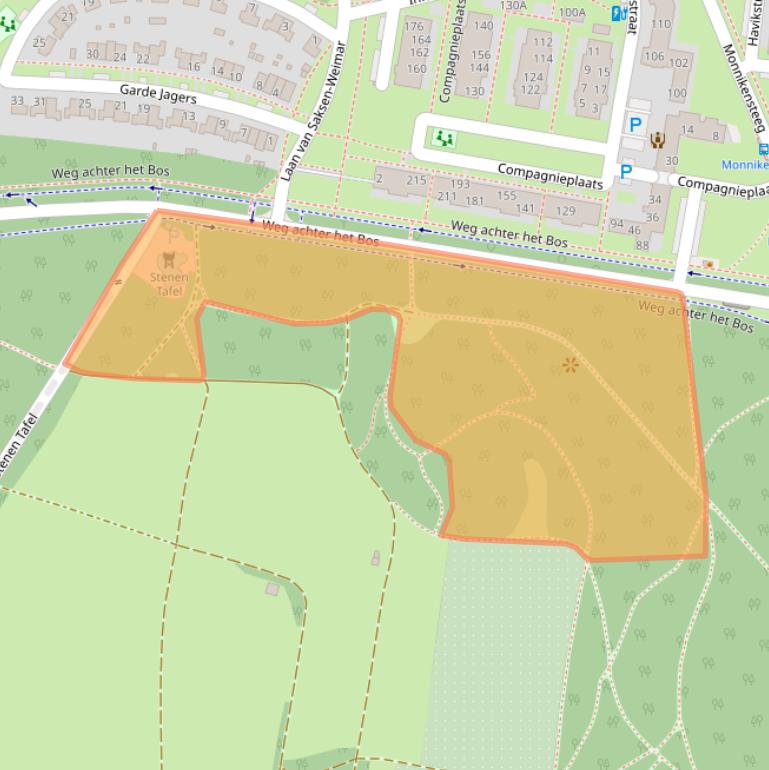 Kaart van postcodegebied 6822LW.