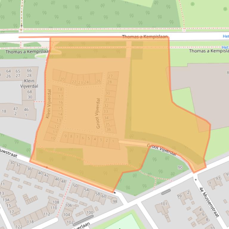 Kaart van postcodegebied 6822MB.