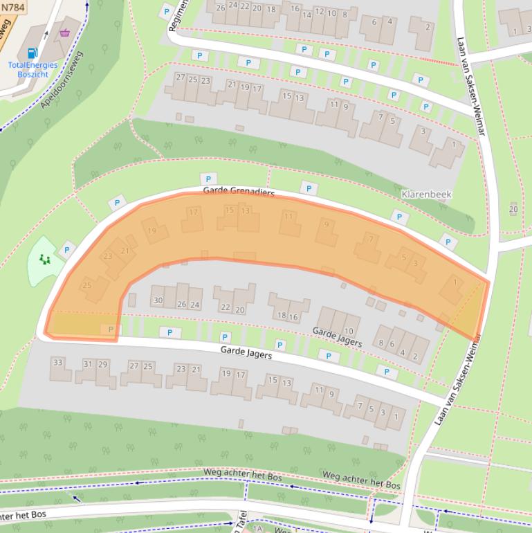 Kaart van postcodegebied 6822NC.