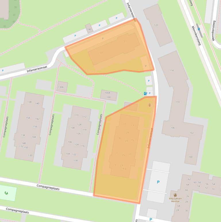 Kaart van postcodegebied 6822NH.