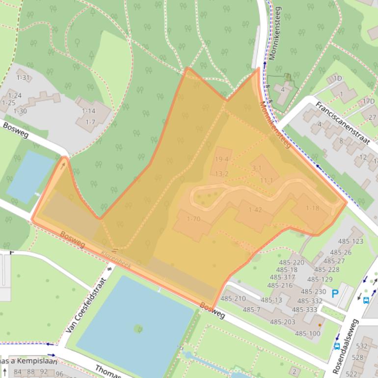 Kaart van postcodegebied 6823AA.