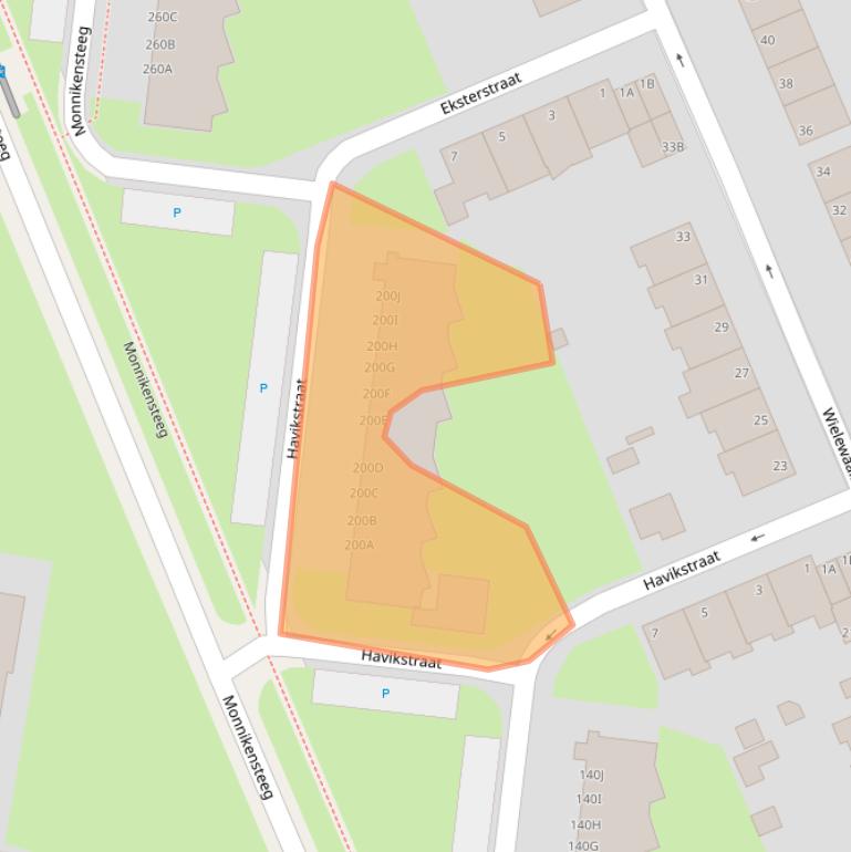 Kaart van postcodegebied 6823AJ.