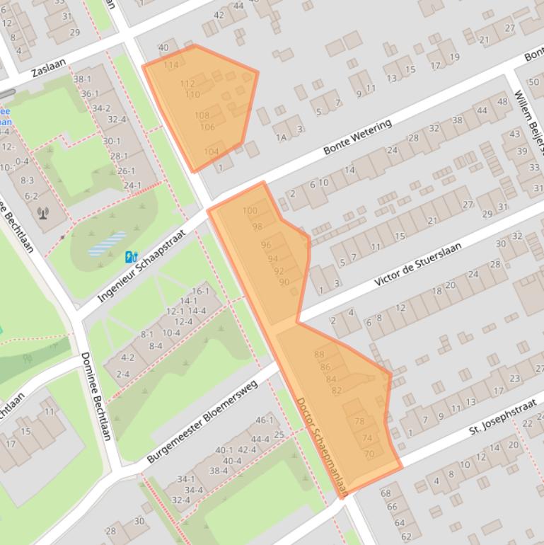 Kaart van postcodegebied 6823AT.