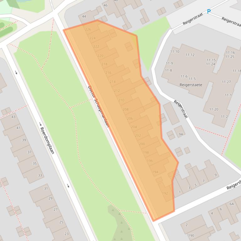 Kaart van postcodegebied 6823AX.