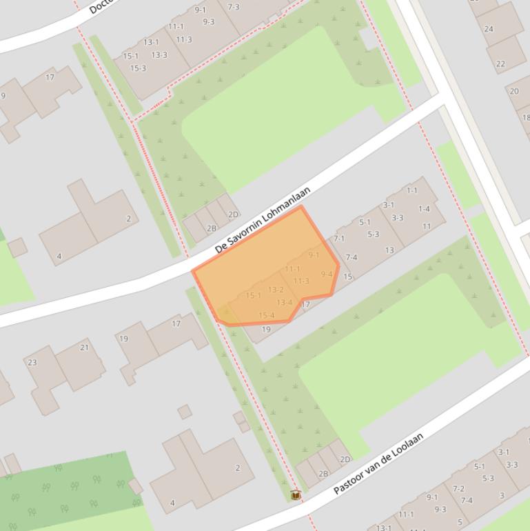 Kaart van postcodegebied 6823BE.