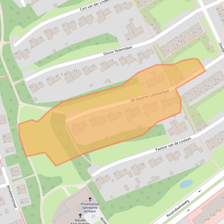 Kaart van postcodegebied 6823BG.