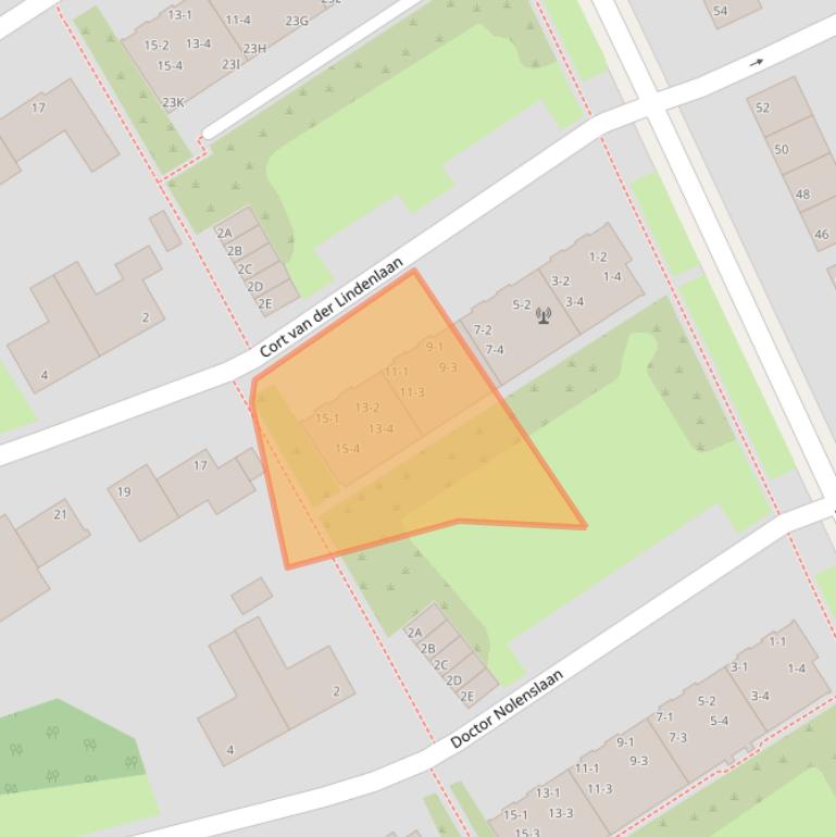 Kaart van postcodegebied 6823BM.