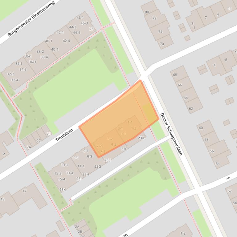 Kaart van postcodegebied 6823BP.