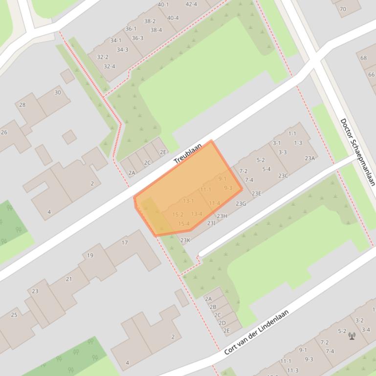 Kaart van postcodegebied 6823BR.