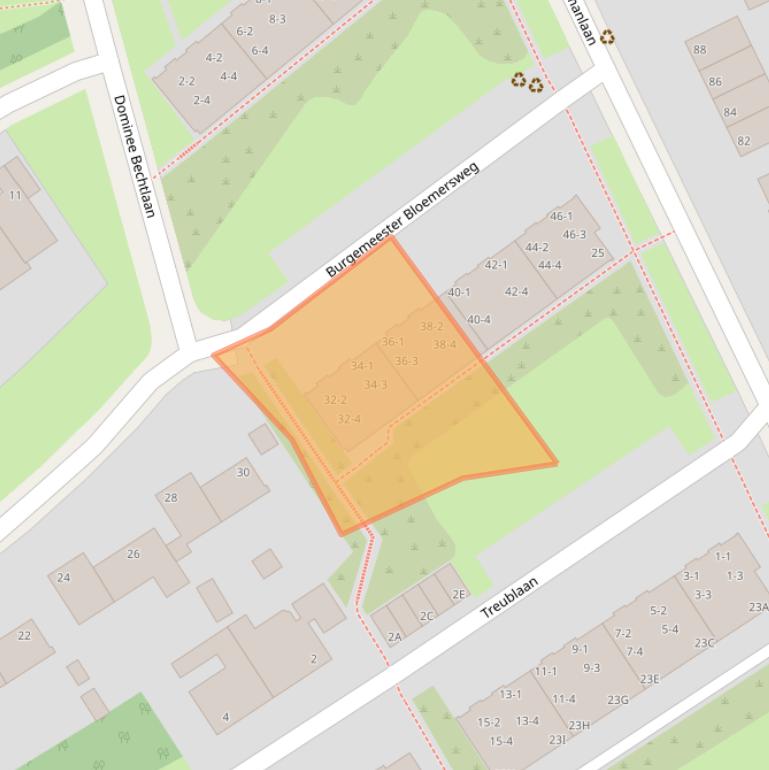 Kaart van postcodegebied 6823BV.