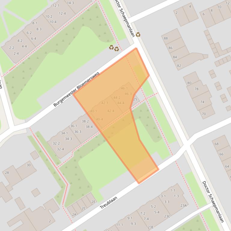 Kaart van postcodegebied 6823BW.