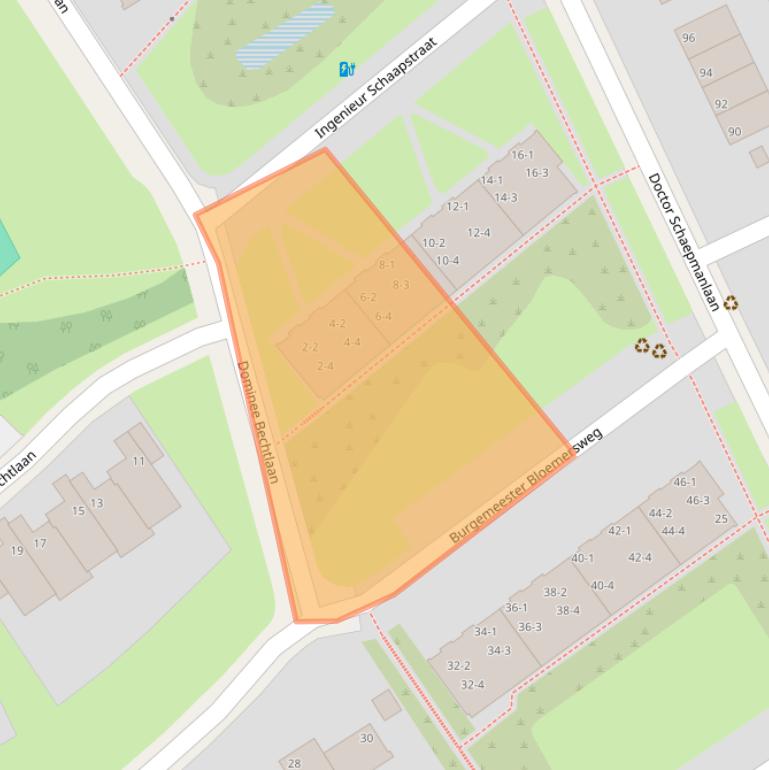 Kaart van postcodegebied 6823BX.