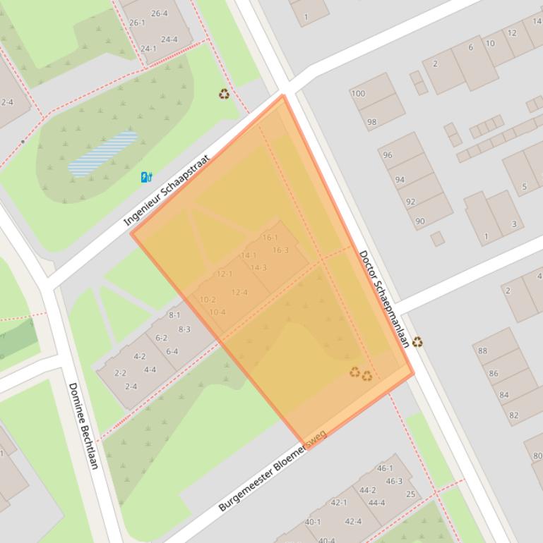 Kaart van postcodegebied 6823BZ.