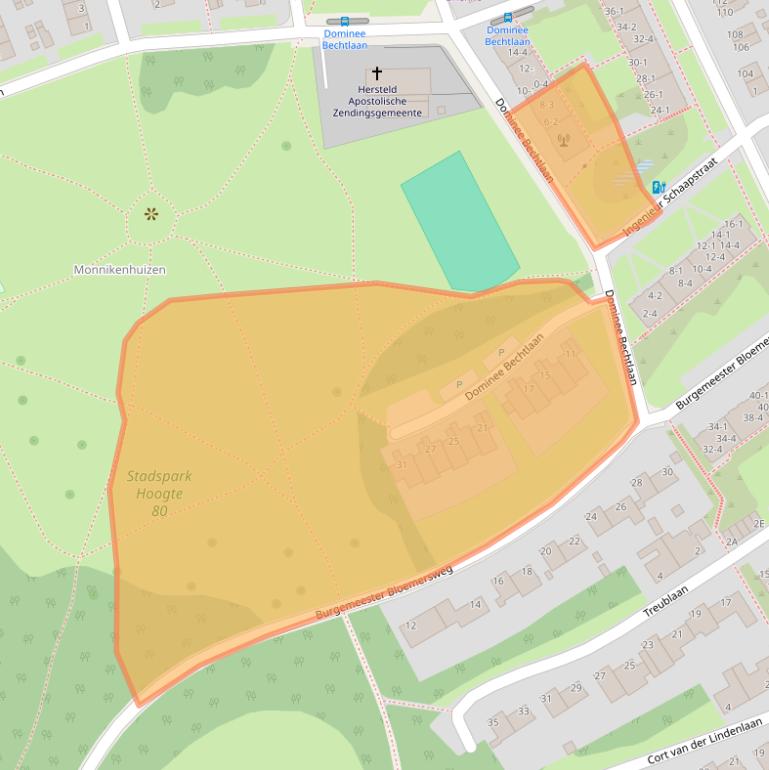 Kaart van postcodegebied 6823CA.