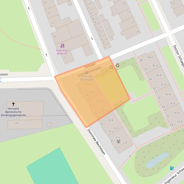 Kaart van postcodegebied 6823CB.