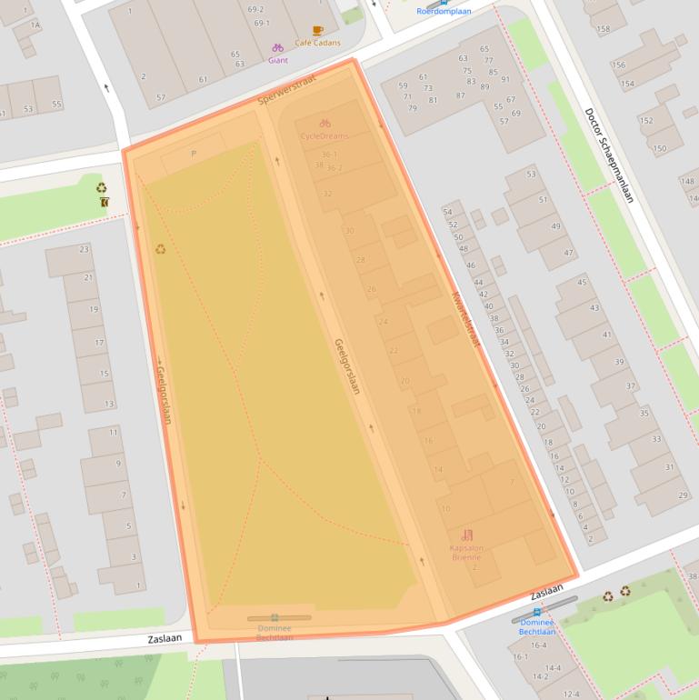 Kaart van postcodegebied 6823CH.