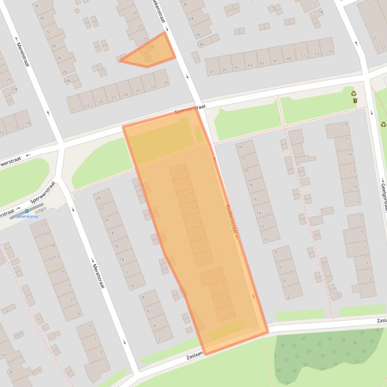 Kaart van postcodegebied 6823CL.