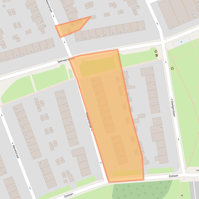 Kaart van postcodegebied 6823CN.