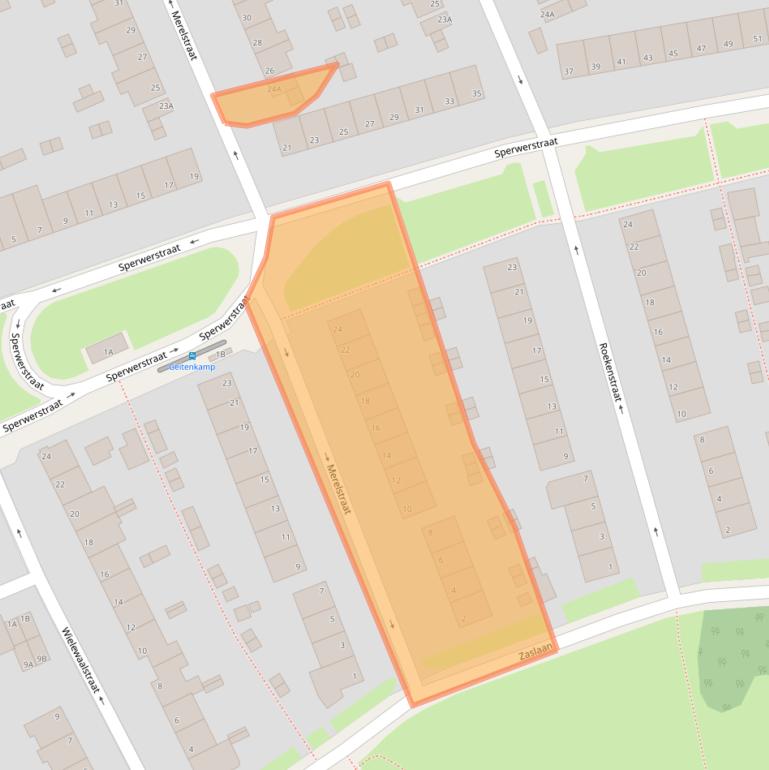 Kaart van postcodegebied 6823CT.