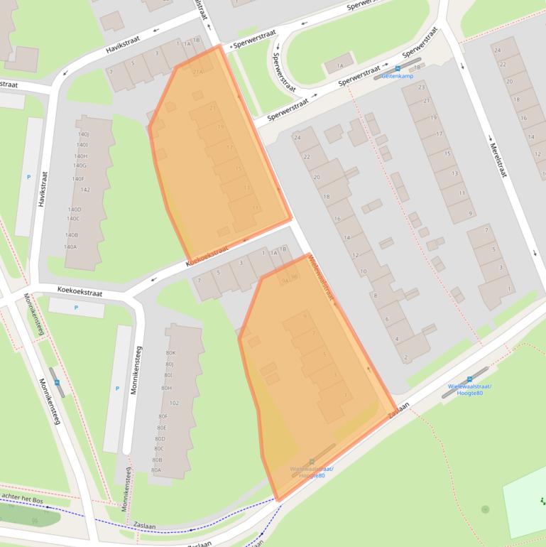 Kaart van postcodegebied 6823DA.