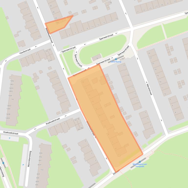 Kaart van postcodegebied 6823DC.