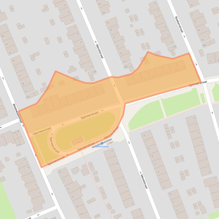 Kaart van postcodegebied 6823DJ.