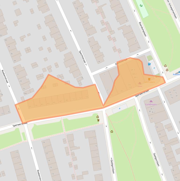 Kaart van postcodegebied 6823DK.