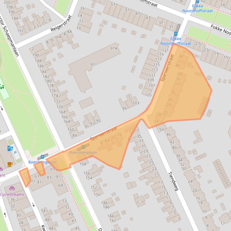 Kaart van postcodegebied 6823DP.