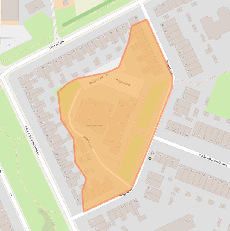 Kaart van postcodegebied 6823EA.