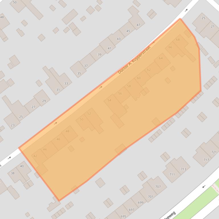 Kaart van postcodegebied 6823EE.