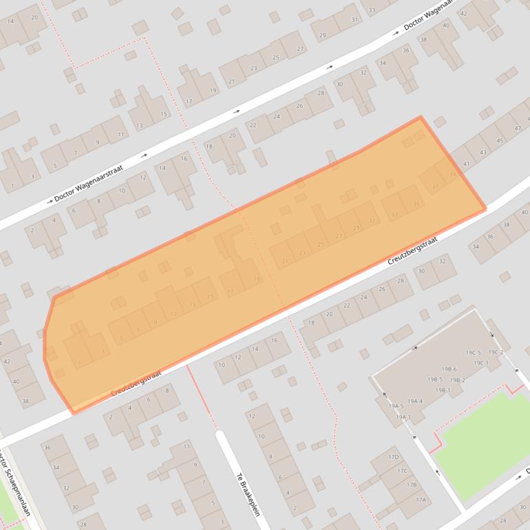 Kaart van postcodegebied 6823EH.