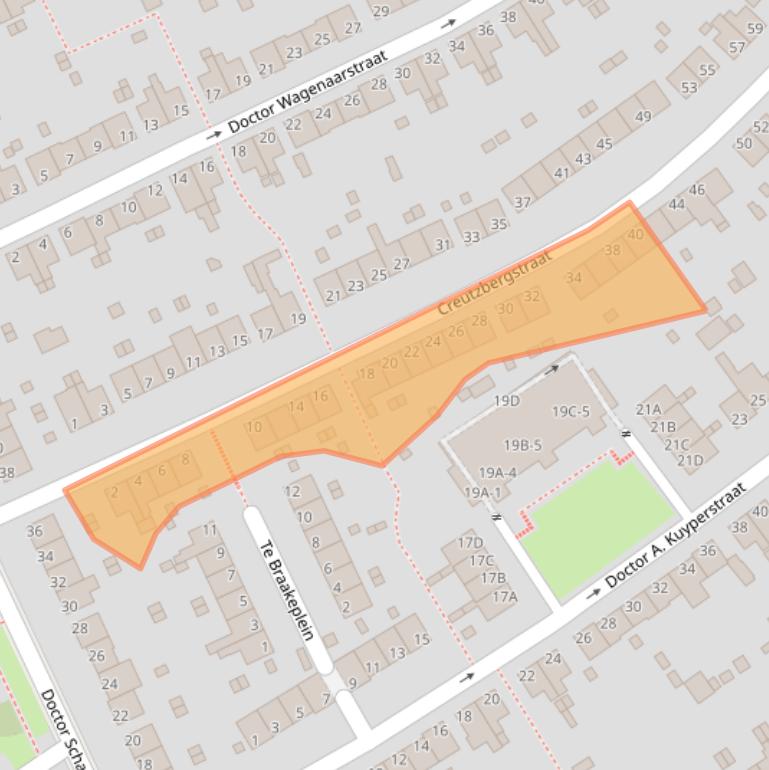 Kaart van postcodegebied 6823EK.