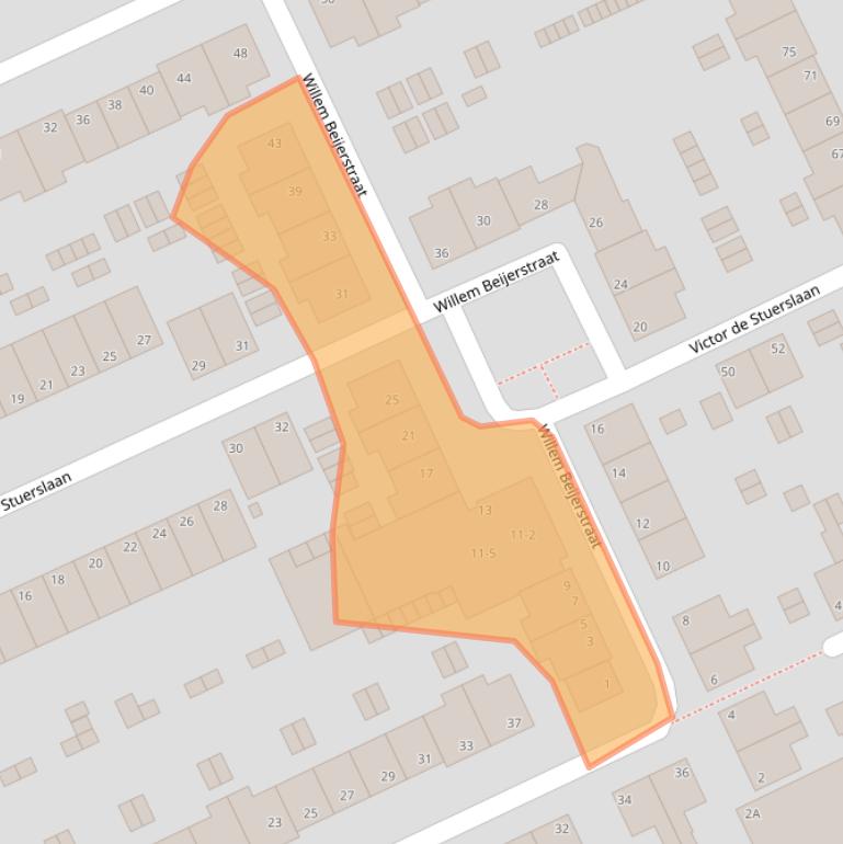 Kaart van postcodegebied 6823EW.