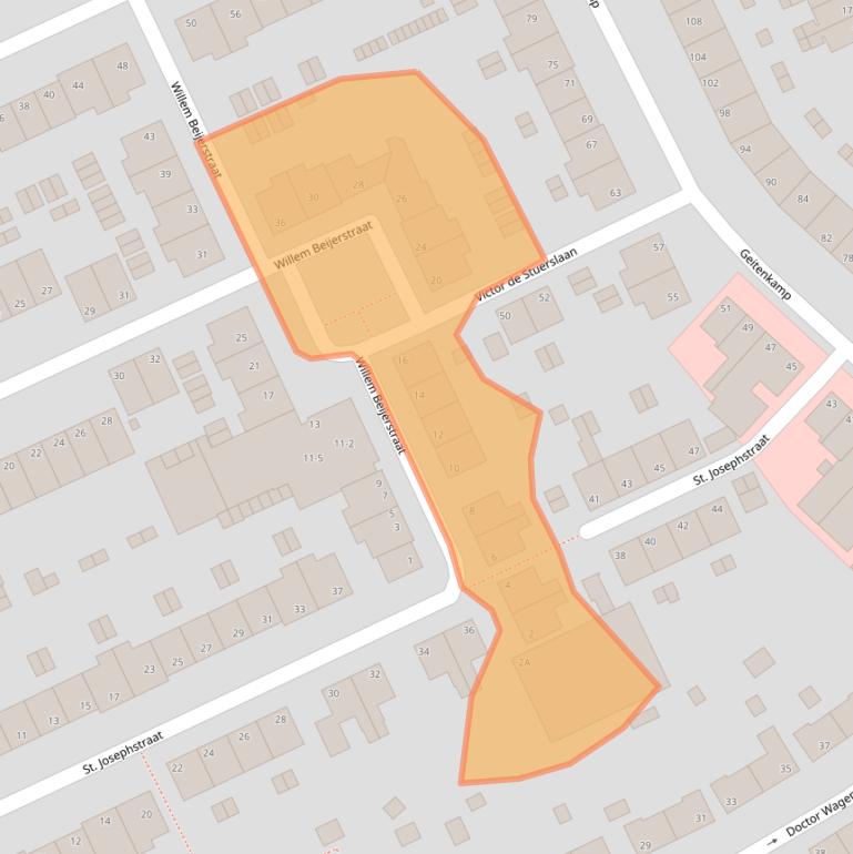 Kaart van postcodegebied 6823EX.