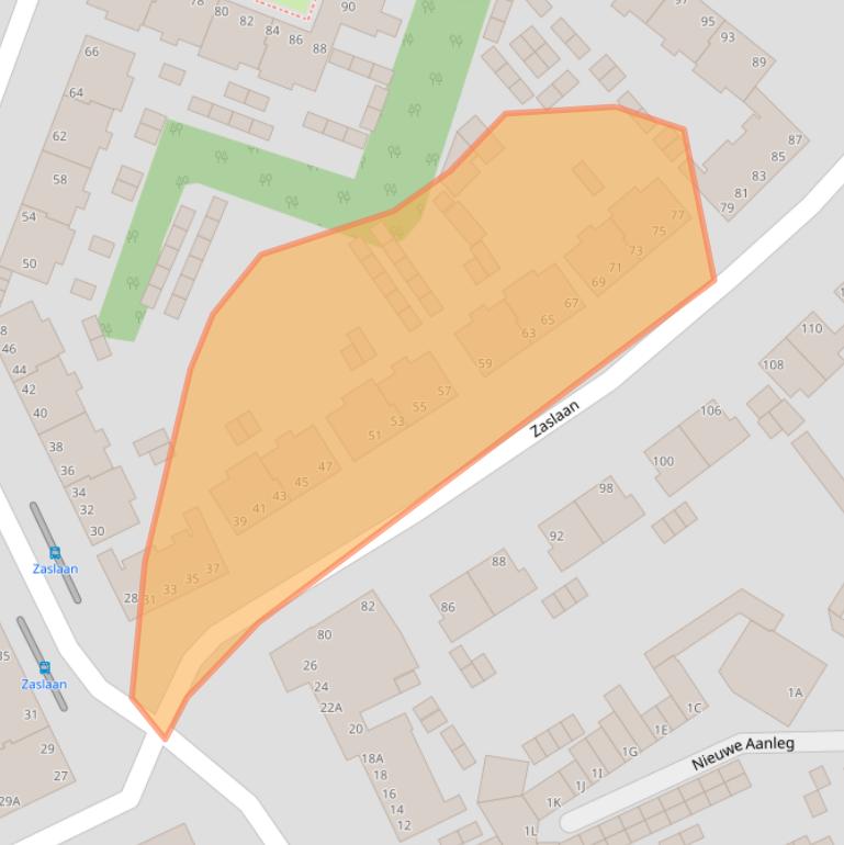 Kaart van postcodegebied 6823GB.